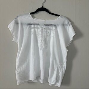 Vintage Handmade Semi Sheer Cotton Tunic, size M